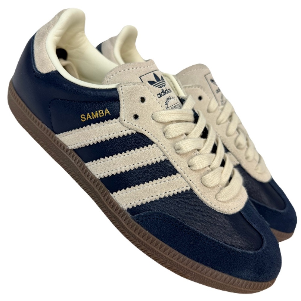 RARE Adidas Samba OG ‘Aurora Ink Cream’ Navy Blue Soccer Shoes